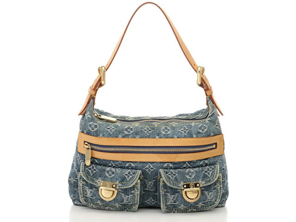 LOUIS VUITTON Baggy Shoulder Bag Monogram Denim